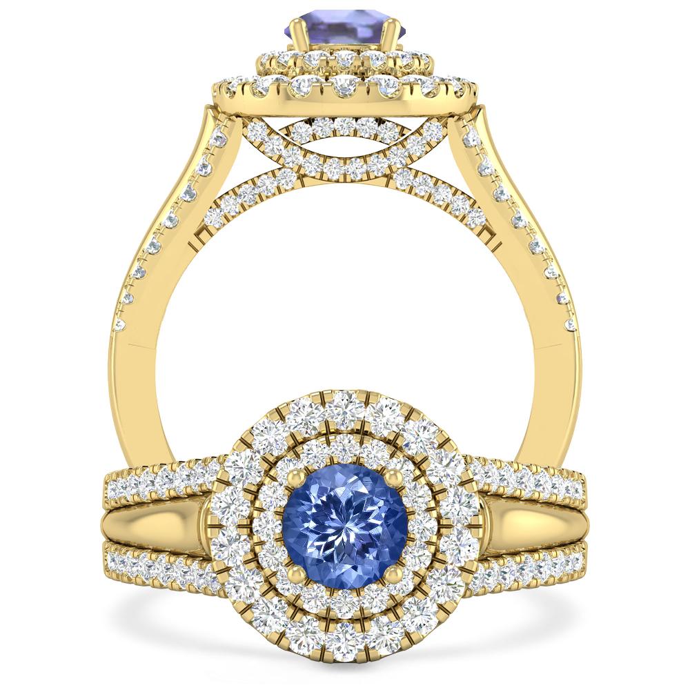 Yellow Gold - Tanzanite