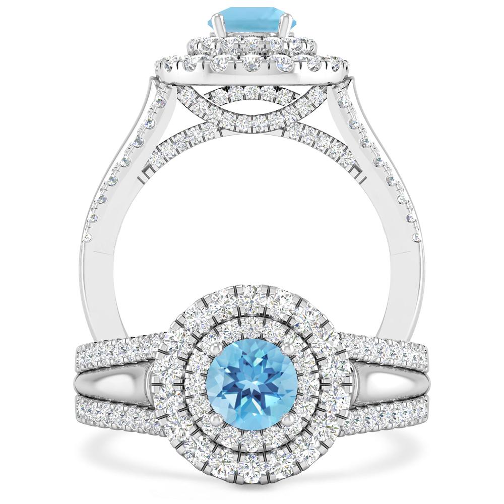 White Gold - Blue Topaz