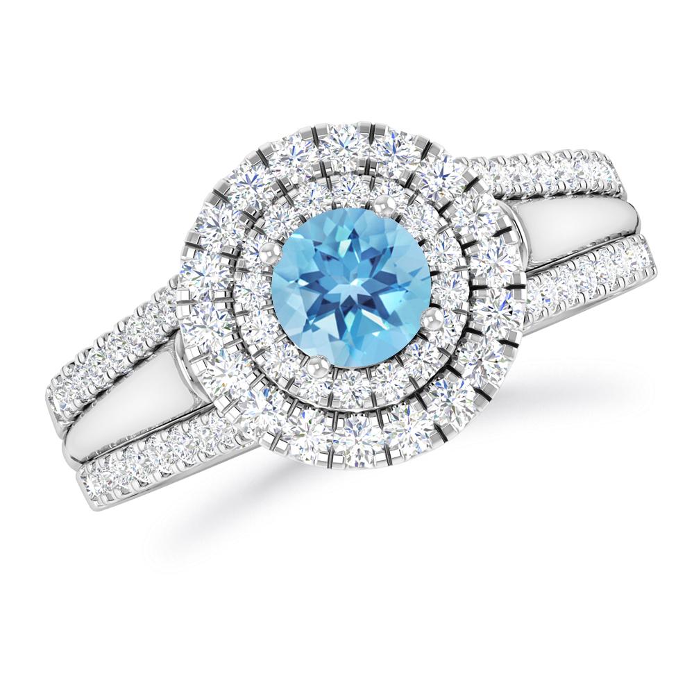 White Gold - Blue Topaz