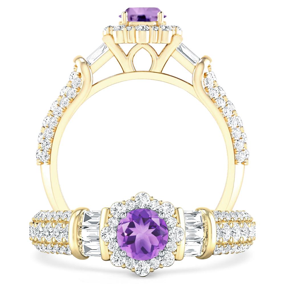 Yellow Gold - Amethyst