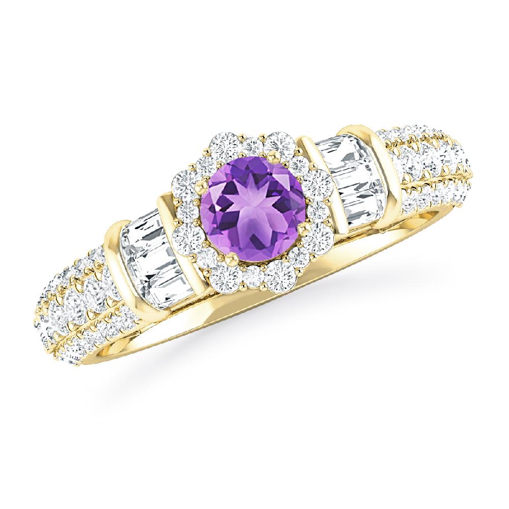 Yellow Gold - Amethyst