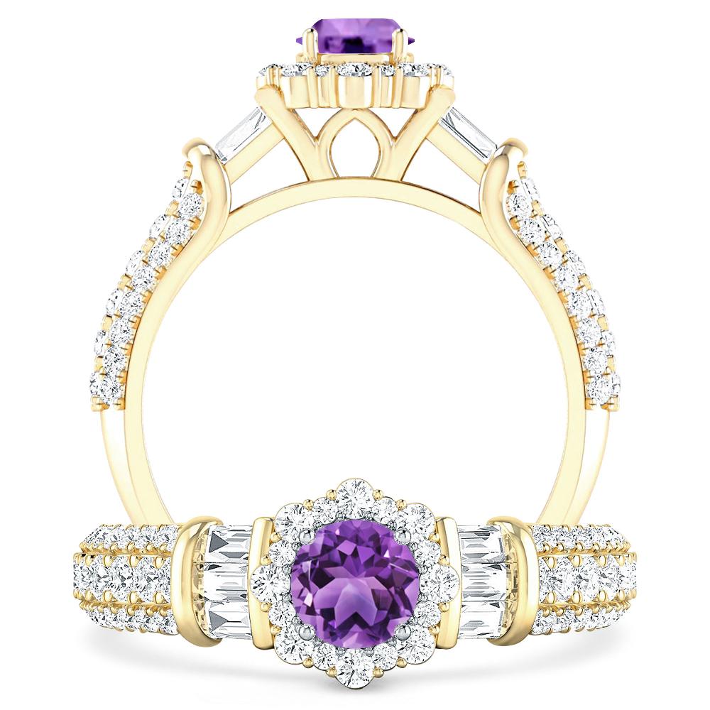 Yellow Gold - Amethyst