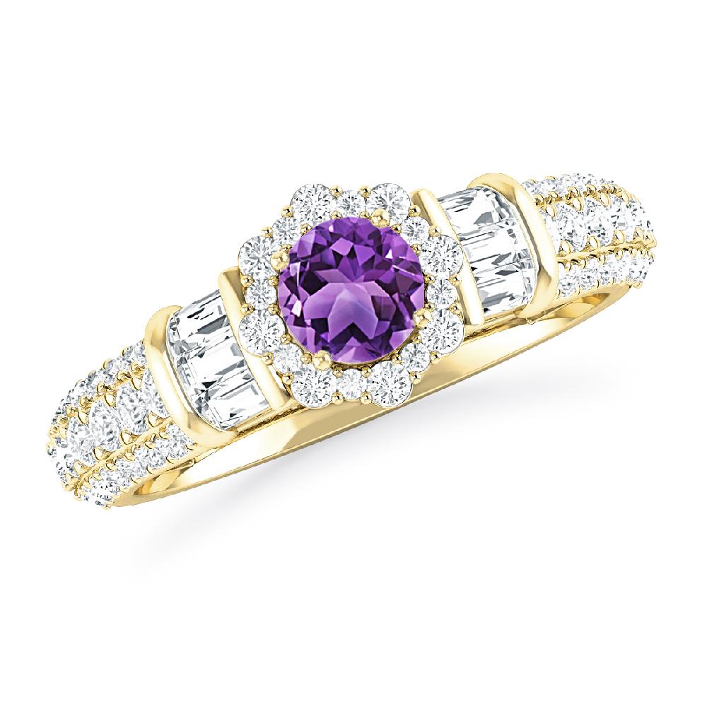 Yellow Gold - Amethyst