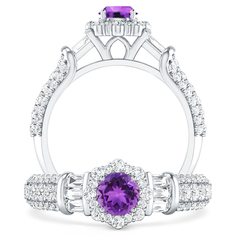 White Gold - Amethyst