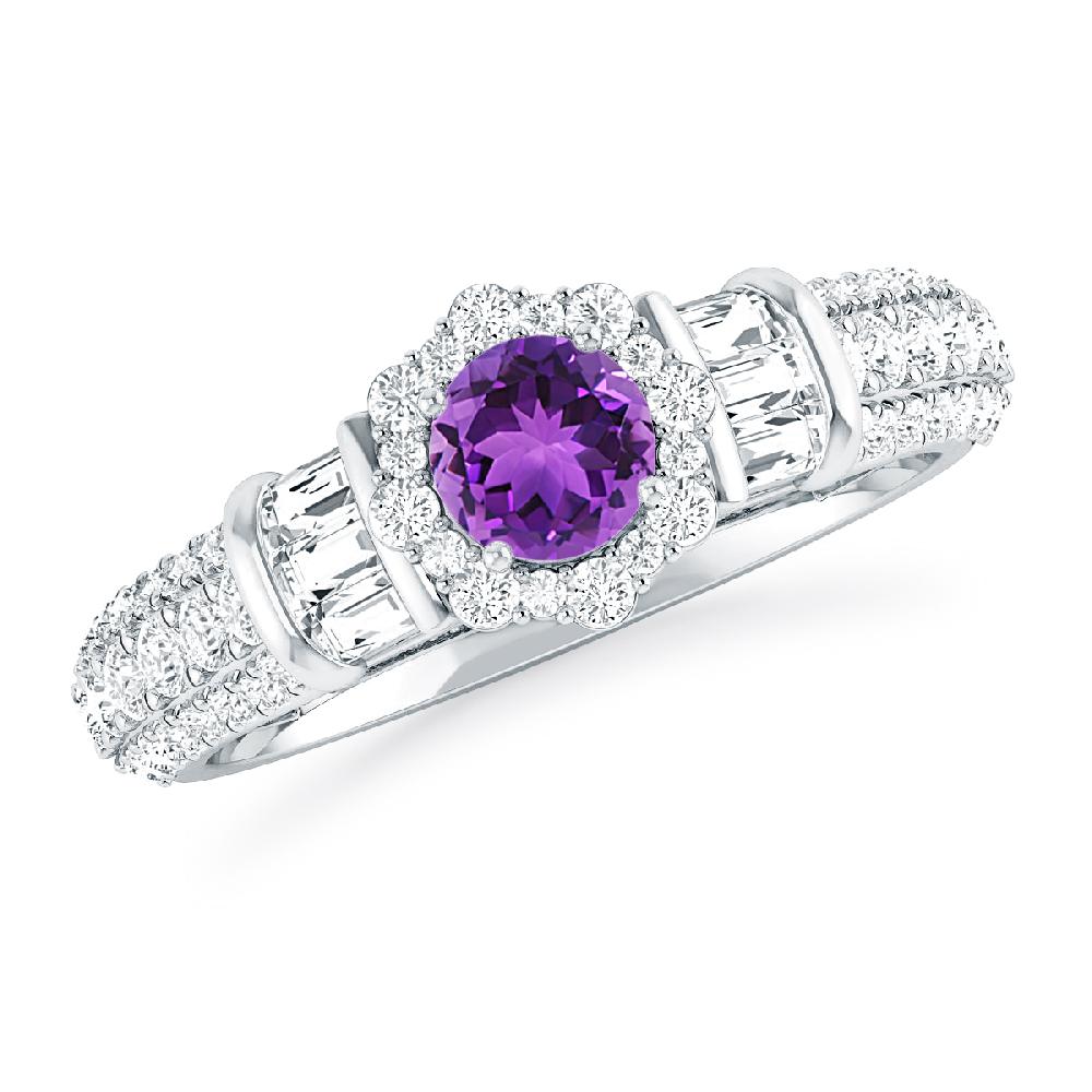 White Gold - Amethyst