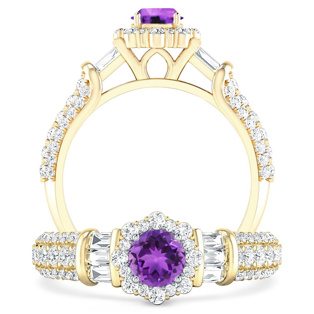 Yellow Gold - Amethyst