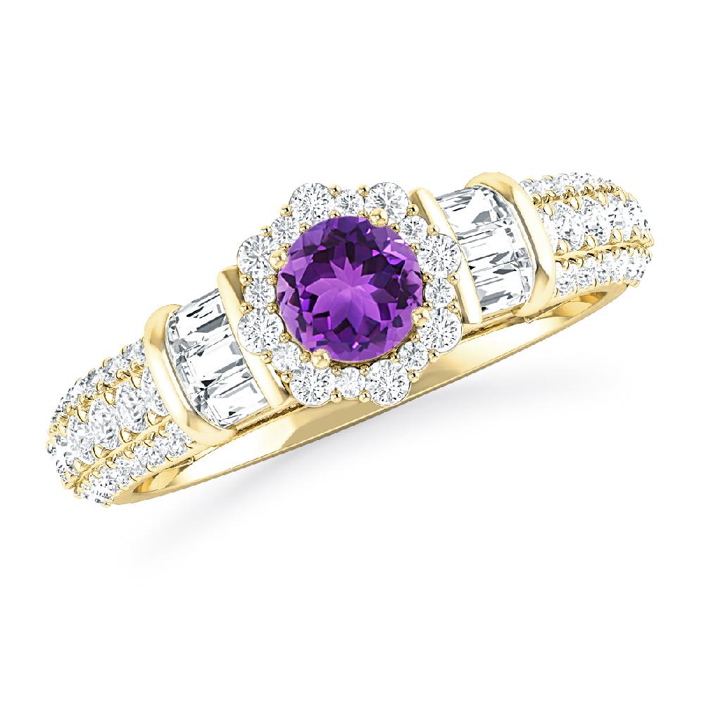 Yellow Gold - Amethyst