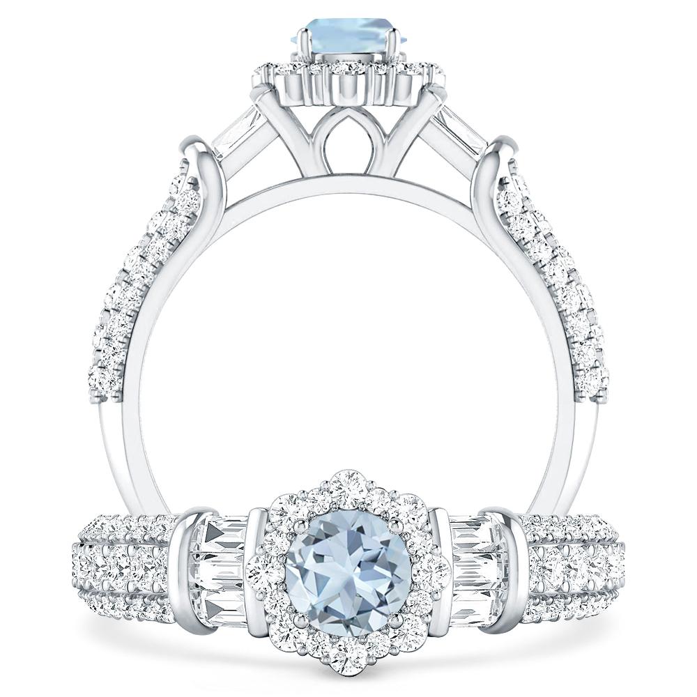 White Gold - Aquamarine