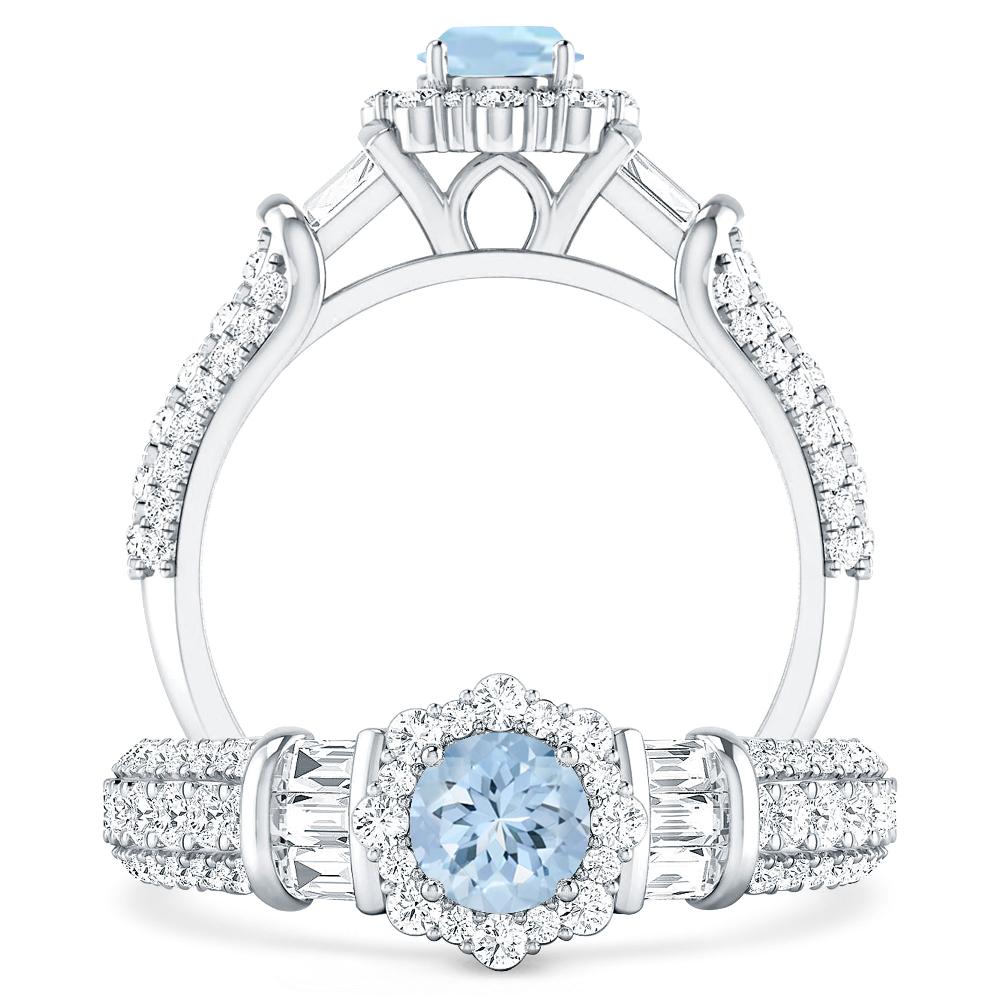 White Gold - Aquamarine