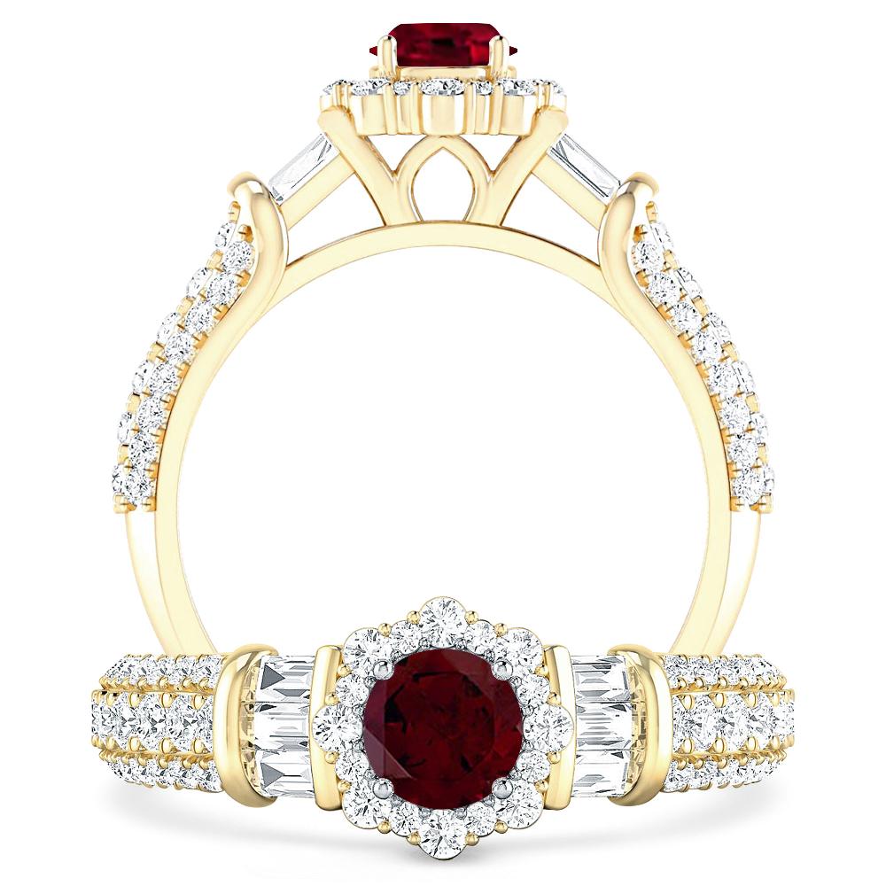 Yellow Gold - Garnet