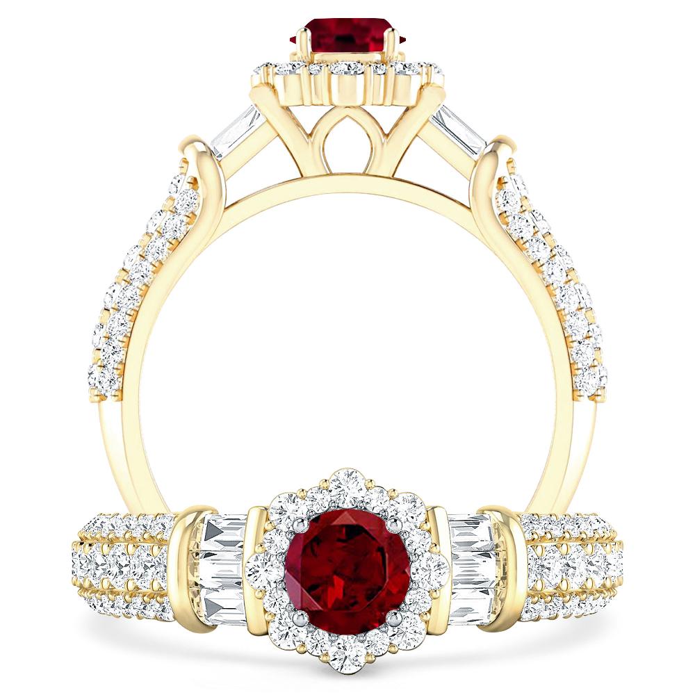 Yellow Gold - Garnet