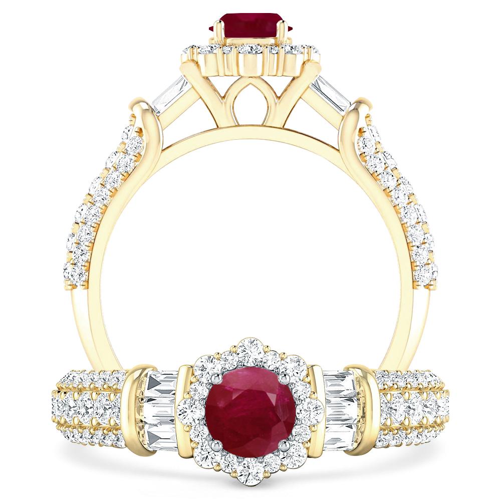 Yellow Gold - Ruby