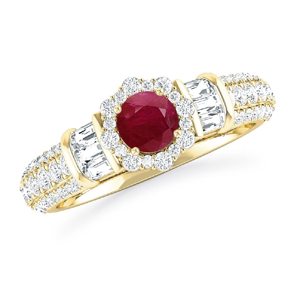 Yellow Gold - Ruby