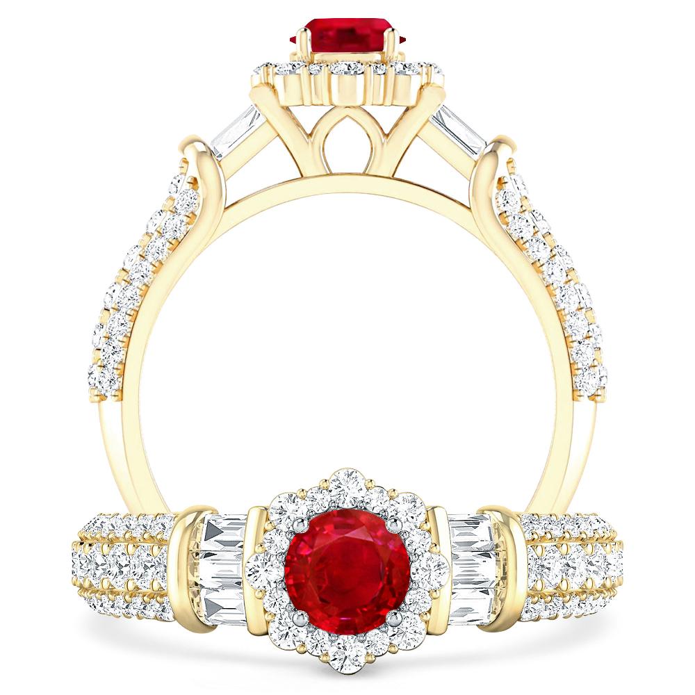 Yellow Gold - Ruby