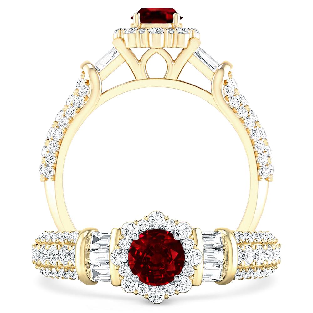 Yellow Gold - Ruby