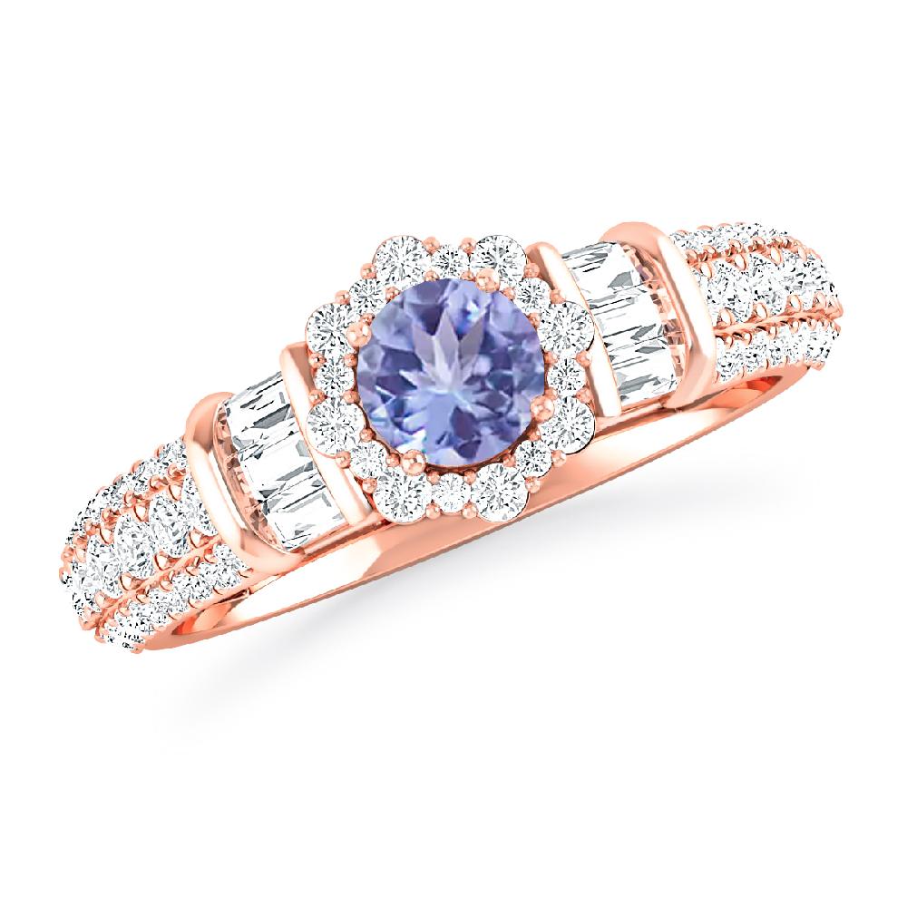 Rose Gold - Tanzanite