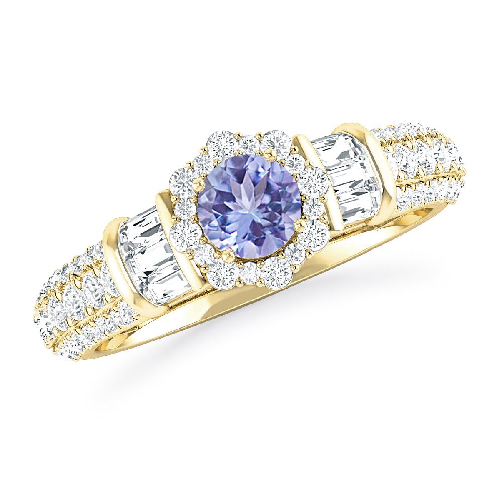 Yellow Gold - Tanzanite