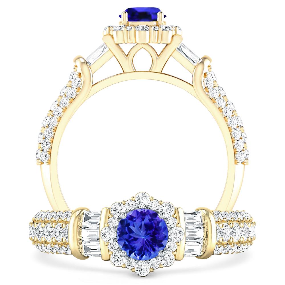 Yellow Gold - Tanzanite