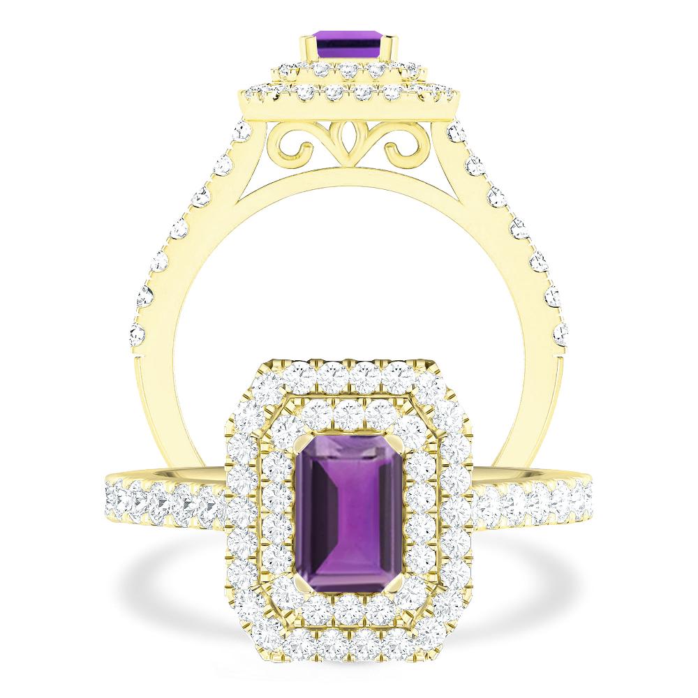 Yellow Gold - Amethyst