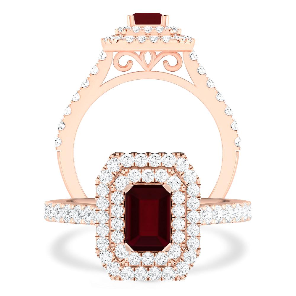 Rose Gold - Garnet