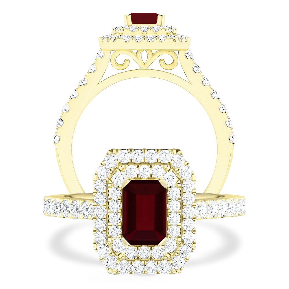 Yellow Gold - Garnet