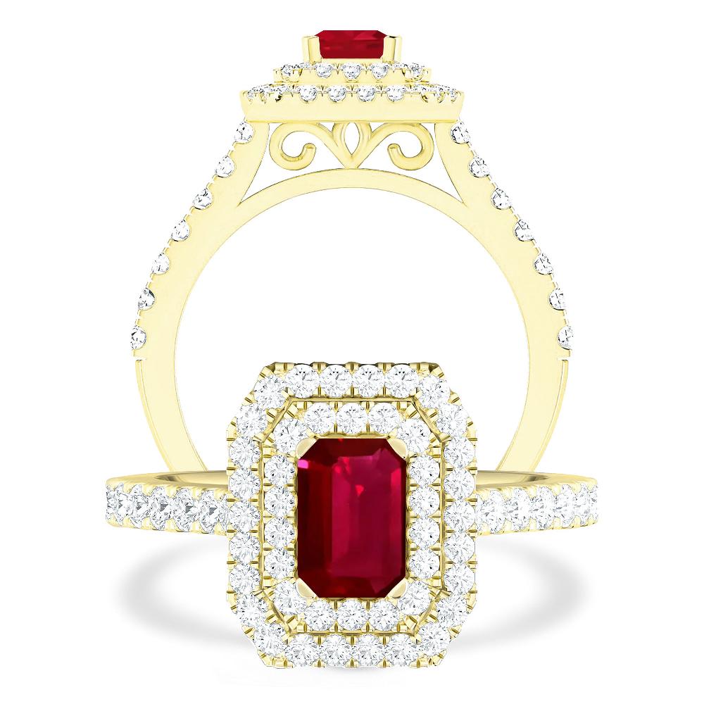 Yellow Gold - Ruby