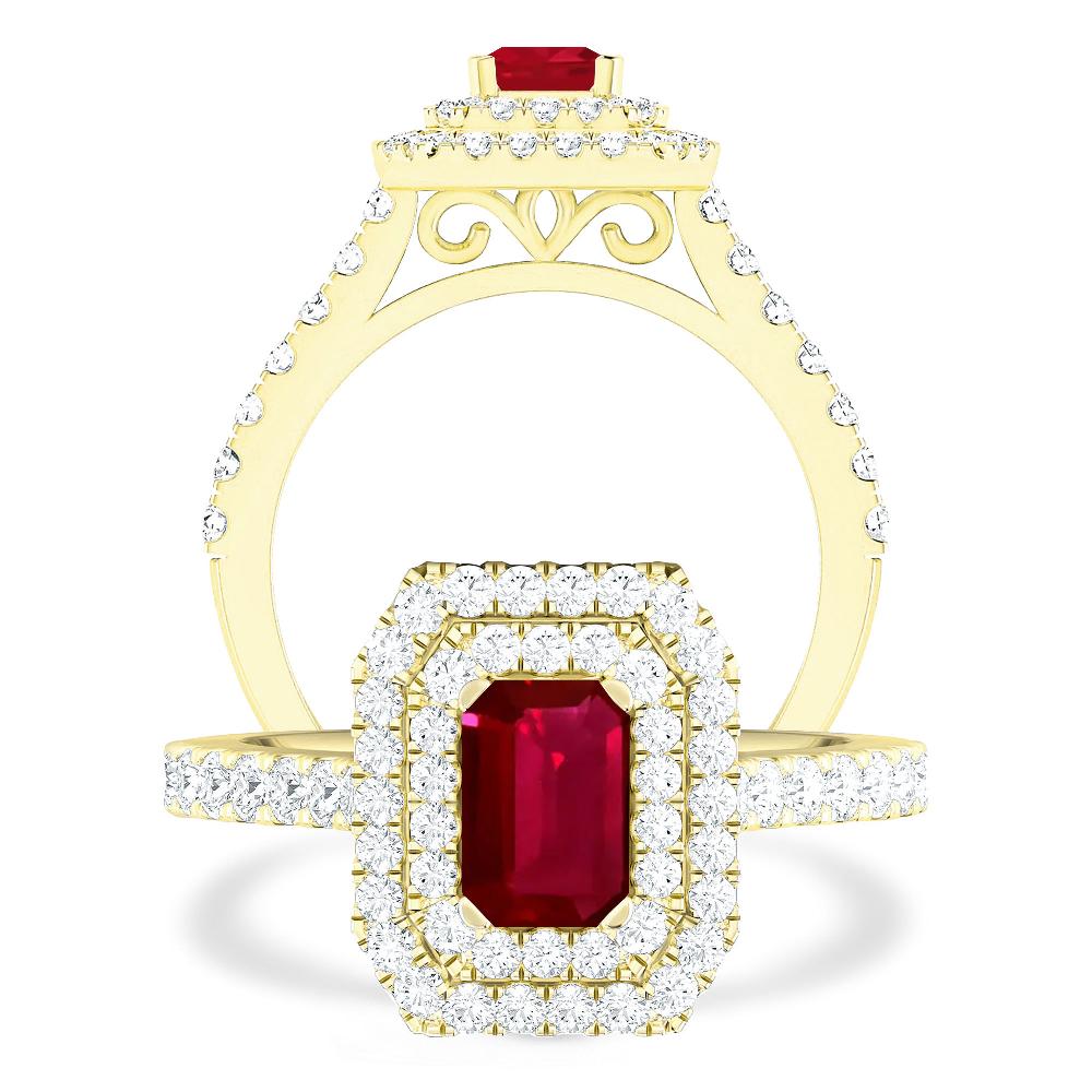 Yellow Gold - Ruby