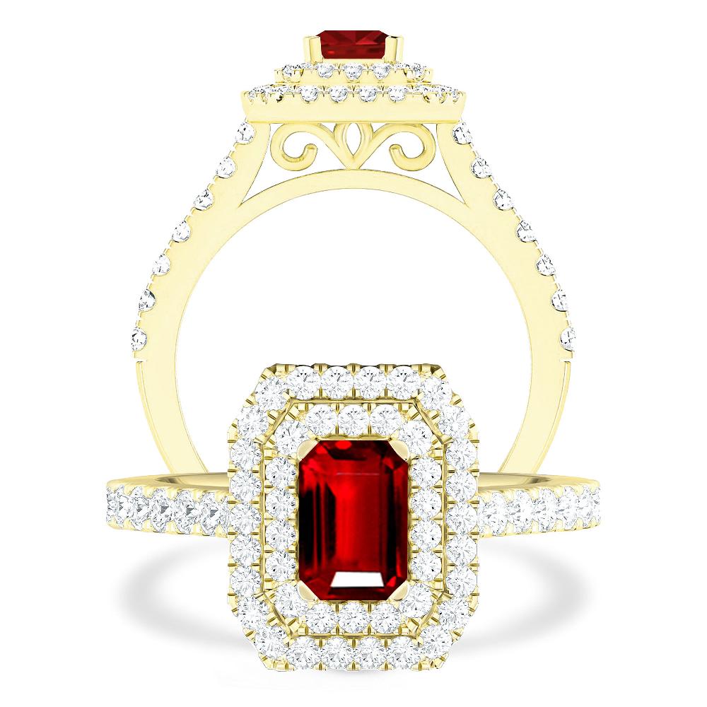 Yellow Gold - Ruby