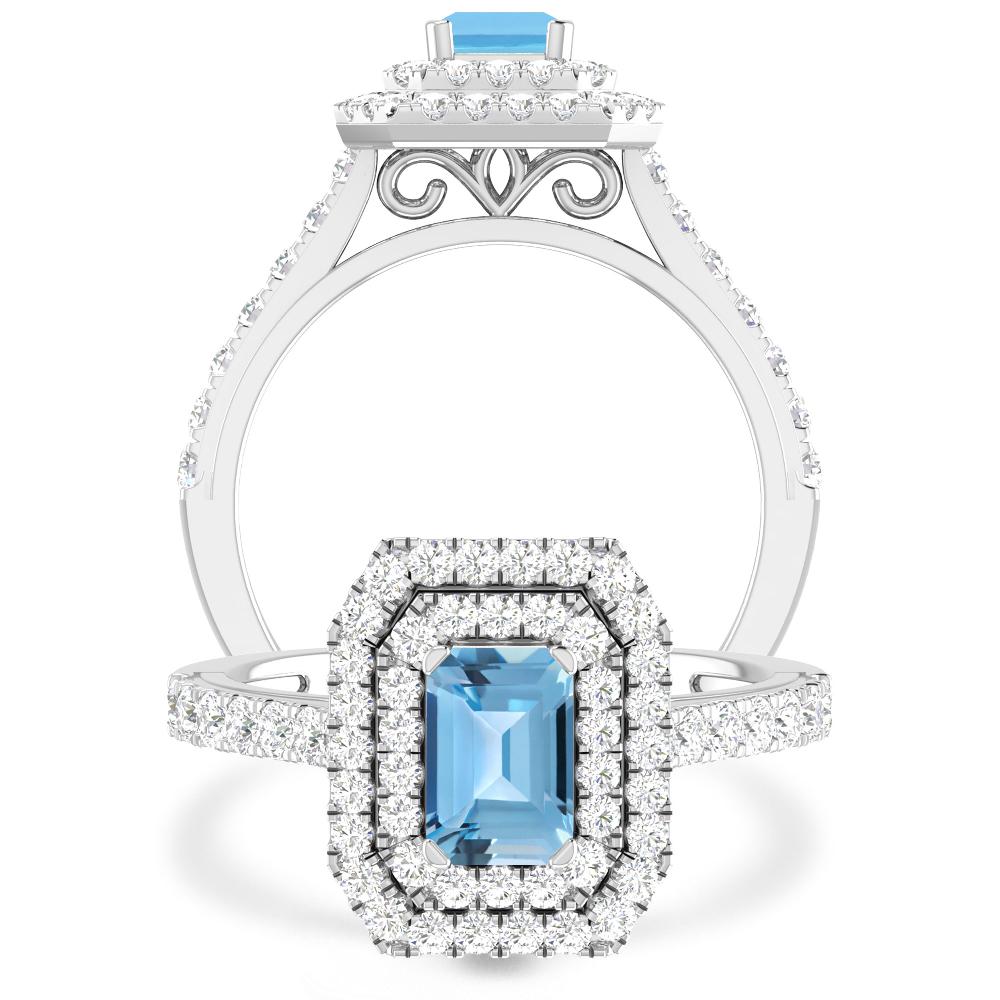 White Gold - Blue Topaz