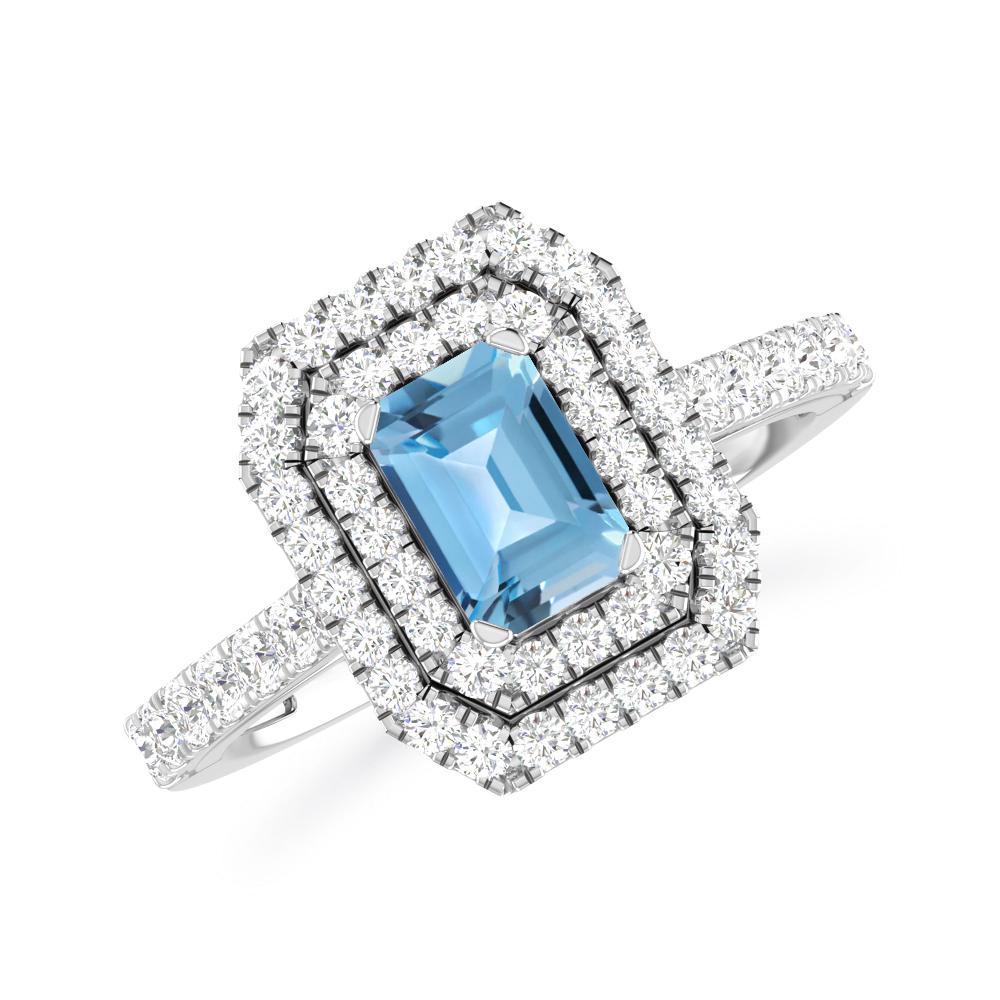 White Gold - Blue Topaz