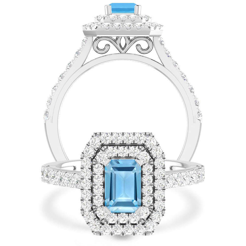 White Gold - Blue Topaz