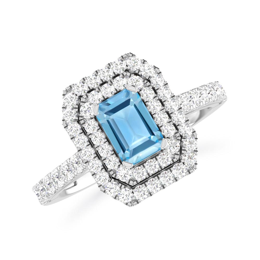 White Gold - Blue Topaz