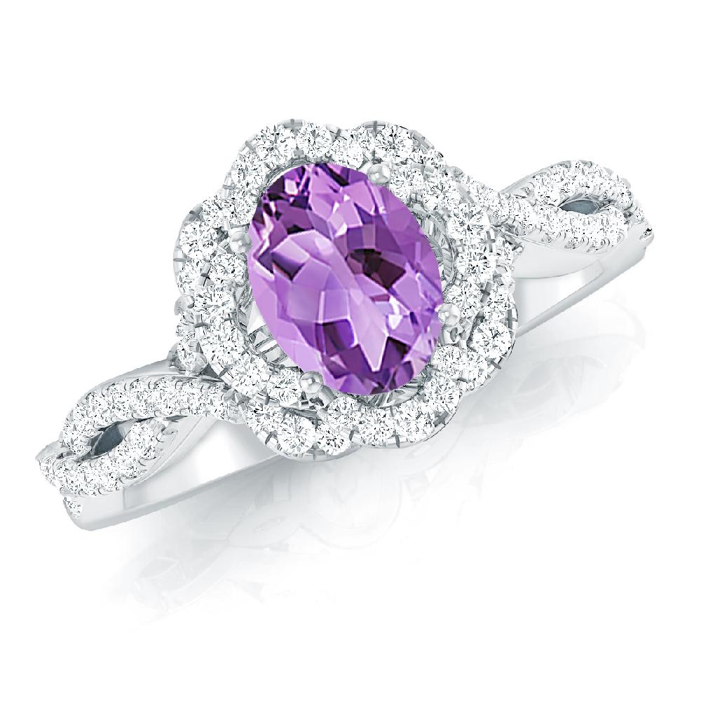 White Gold - Amethyst