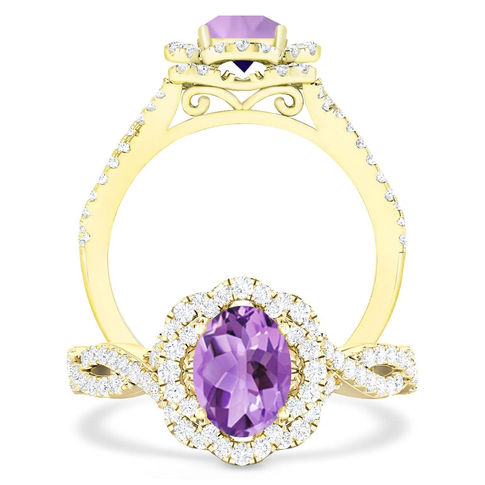 Yellow Gold - Amethyst