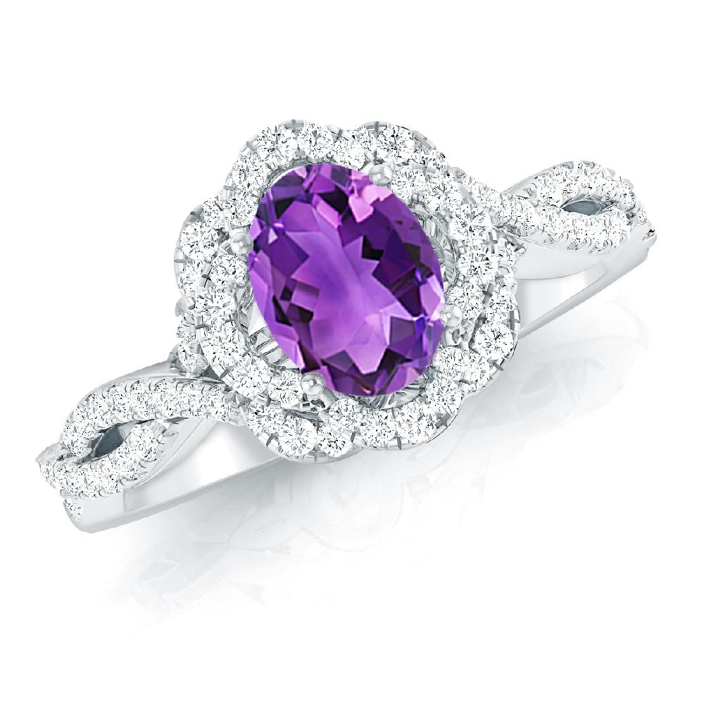 White Gold - Amethyst