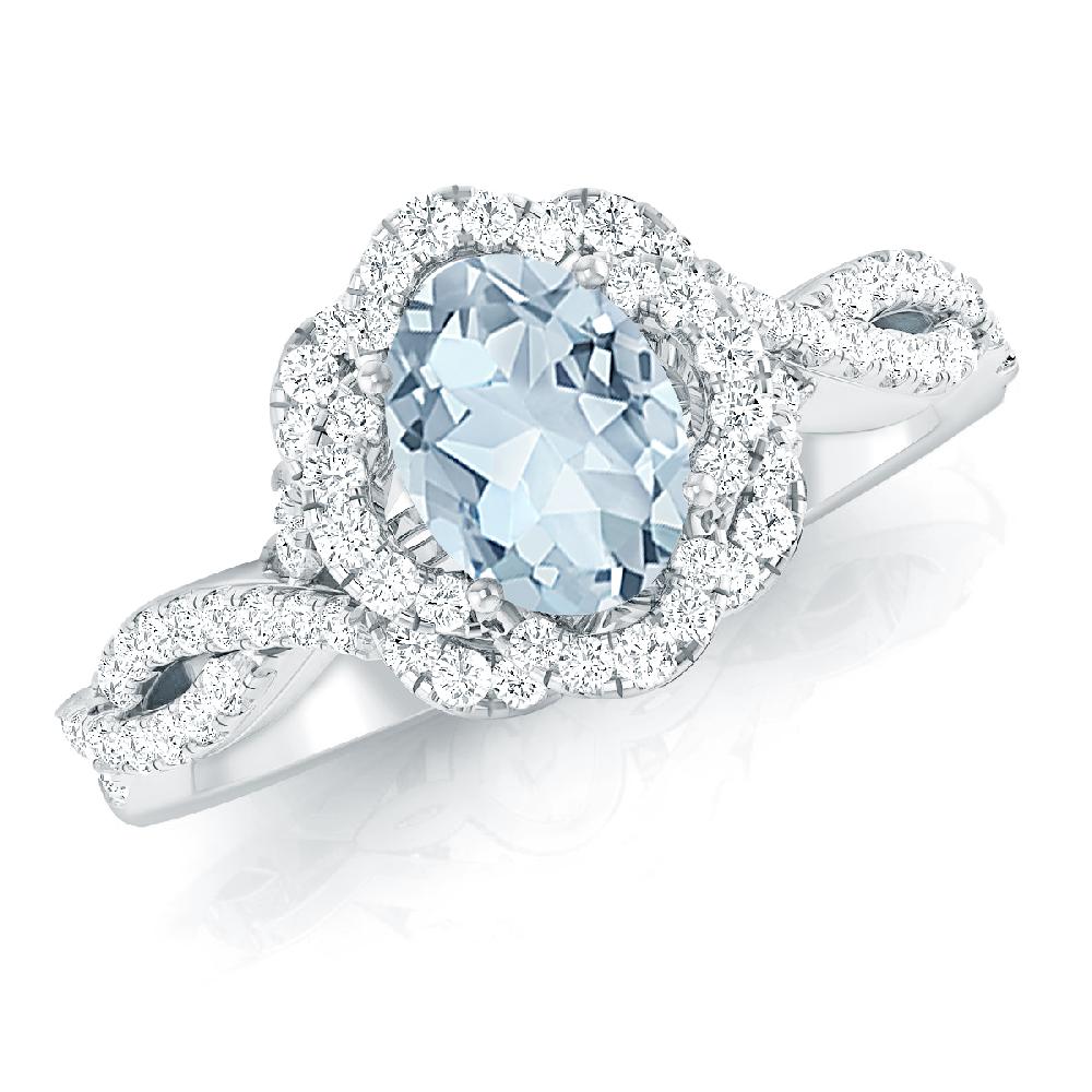 White Gold - Aquamarine