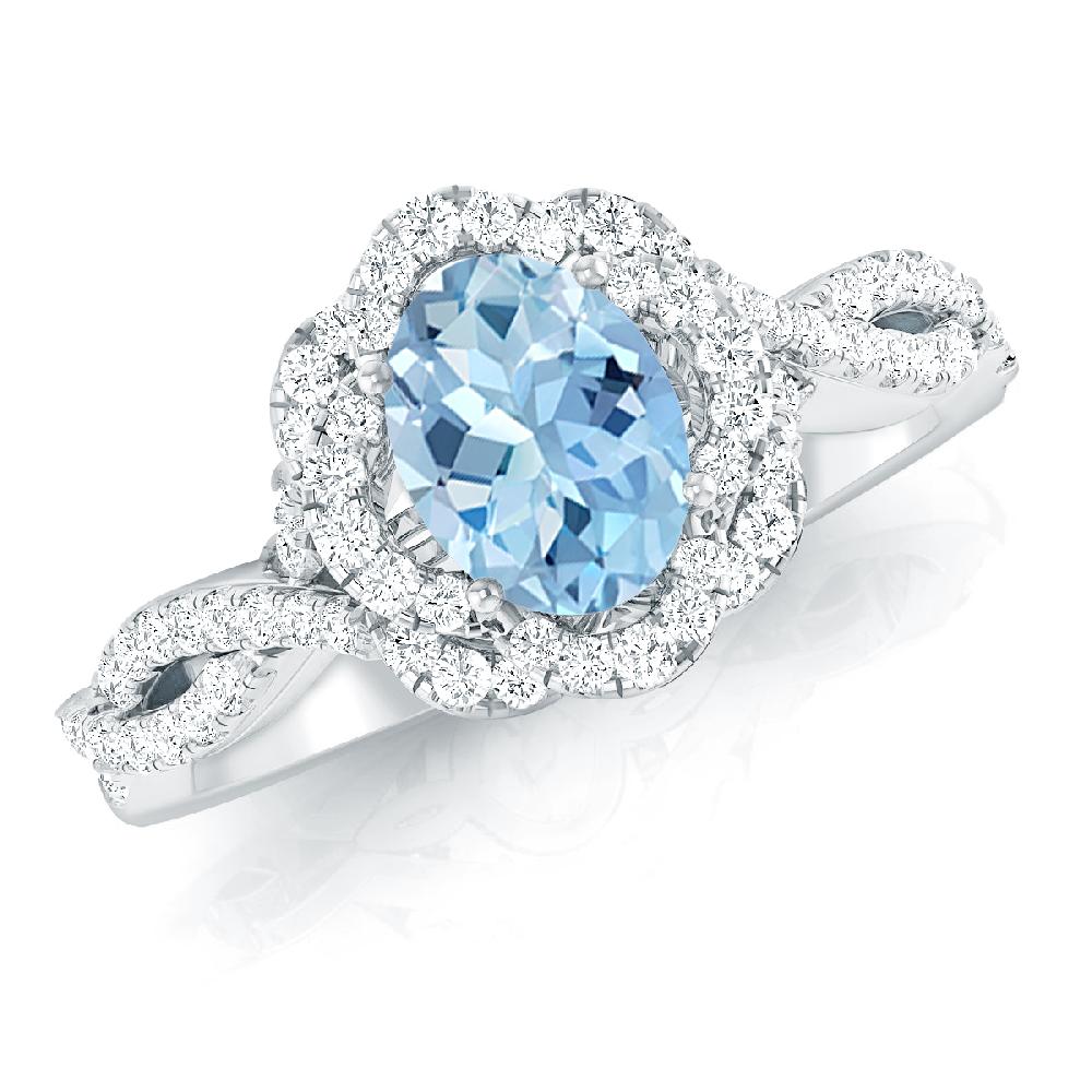 White Gold - Aquamarine