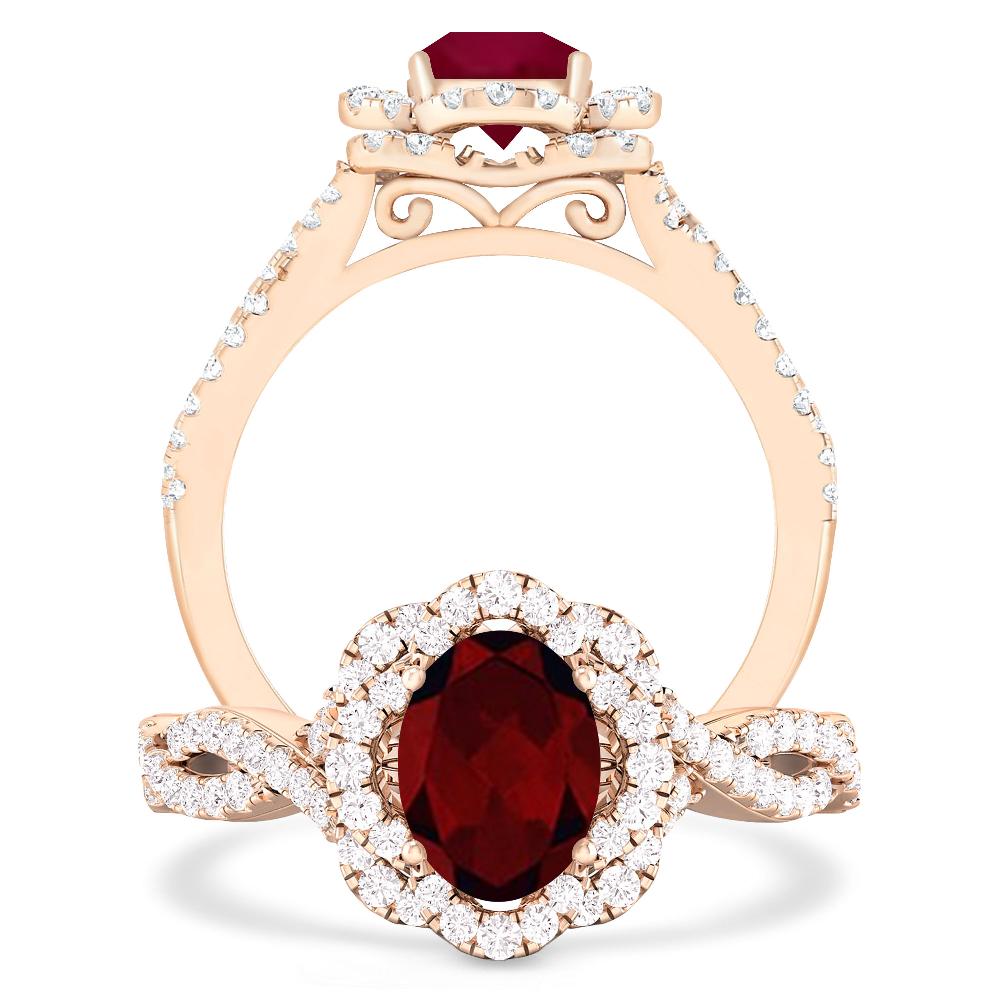 Rose Gold - Garnet