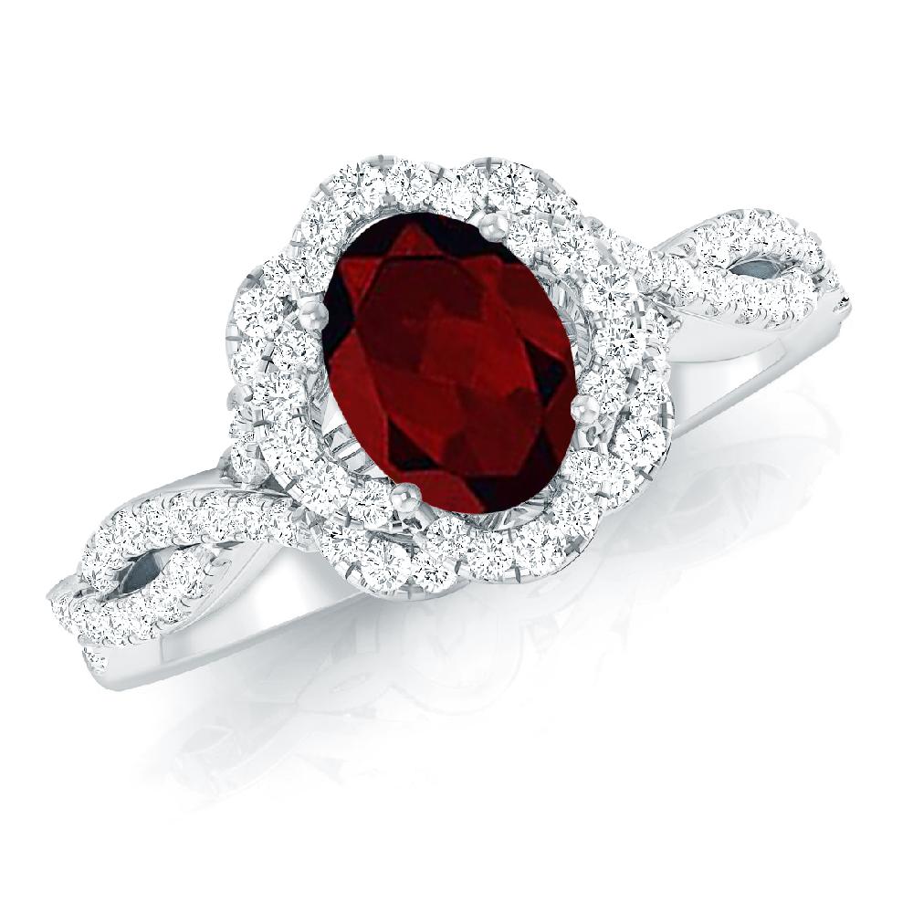 White Gold - Garnet