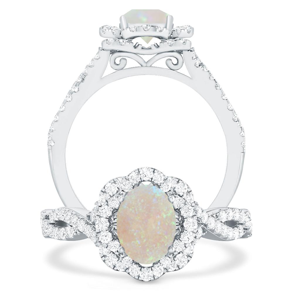White Gold - Opal