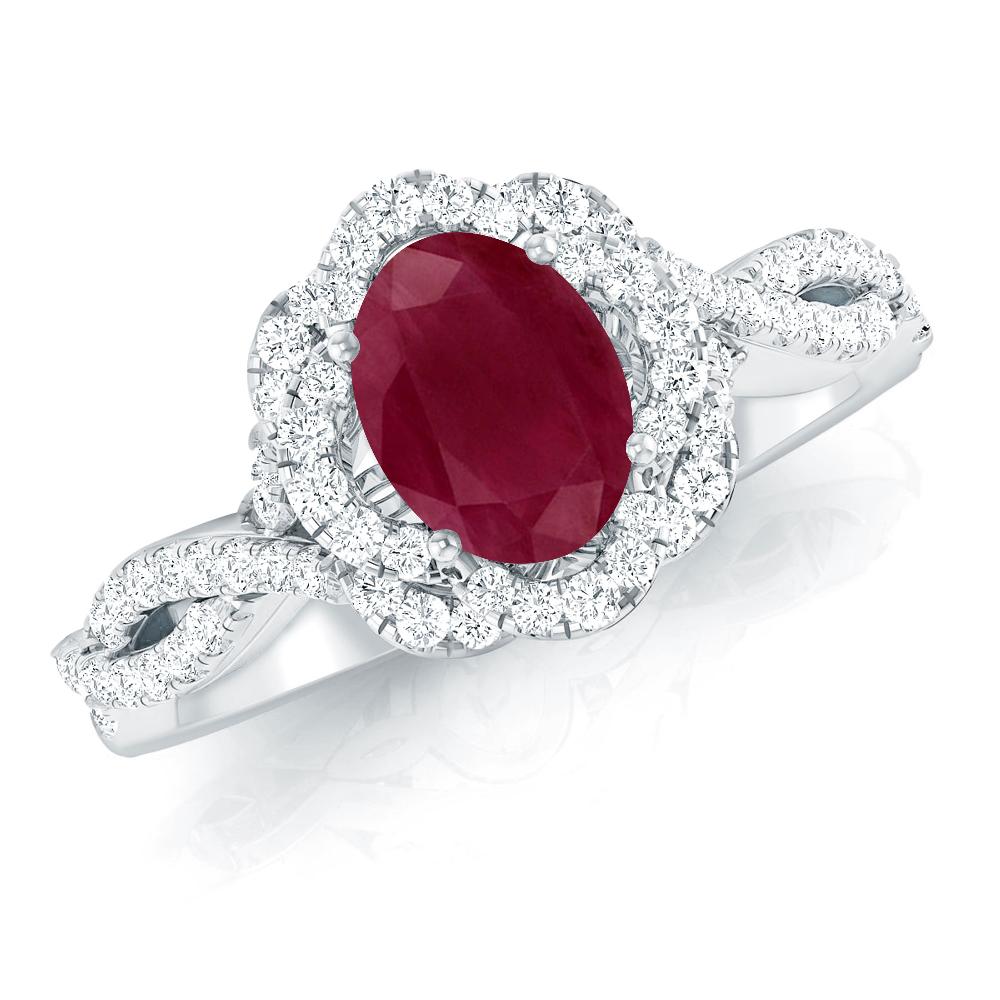 White Gold - Ruby
