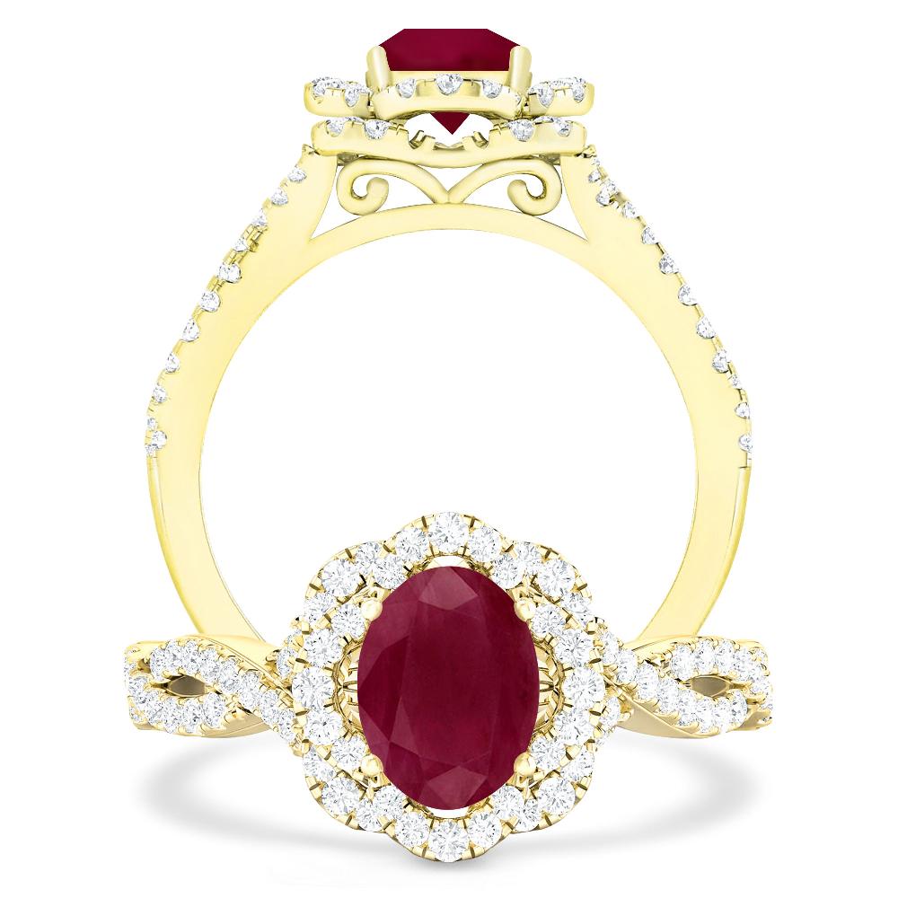 Yellow Gold - Ruby