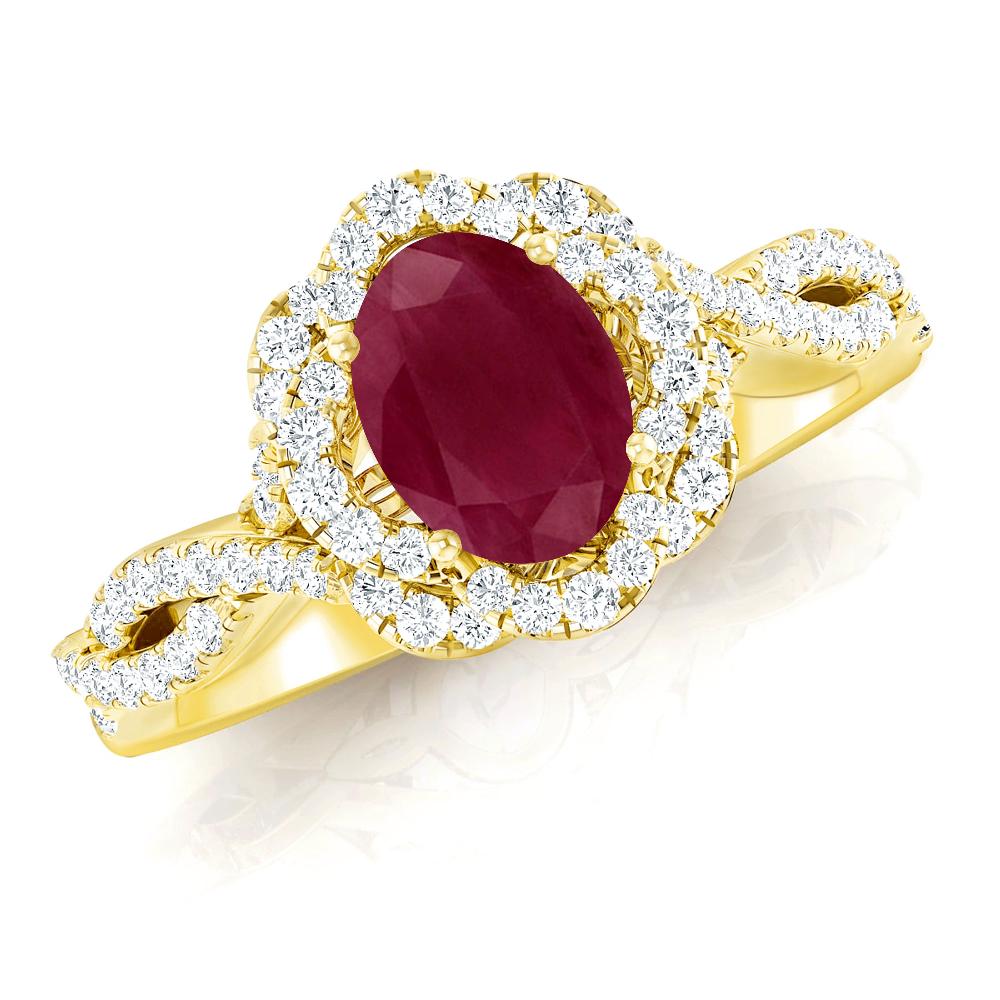 Yellow Gold - Ruby