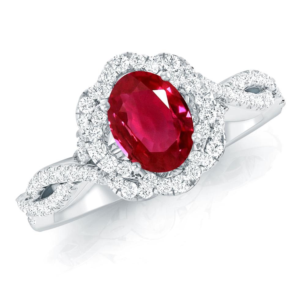 White Gold - Ruby