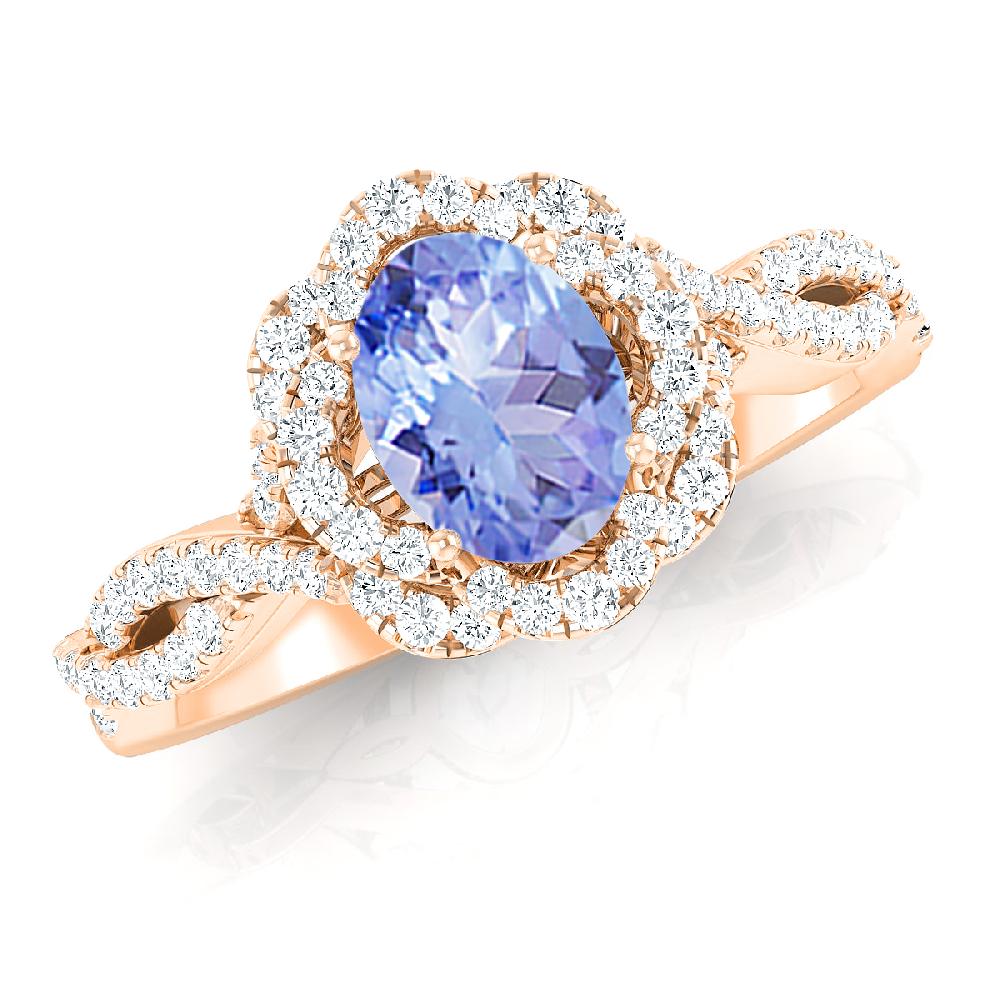 Rose Gold - Tanzanite