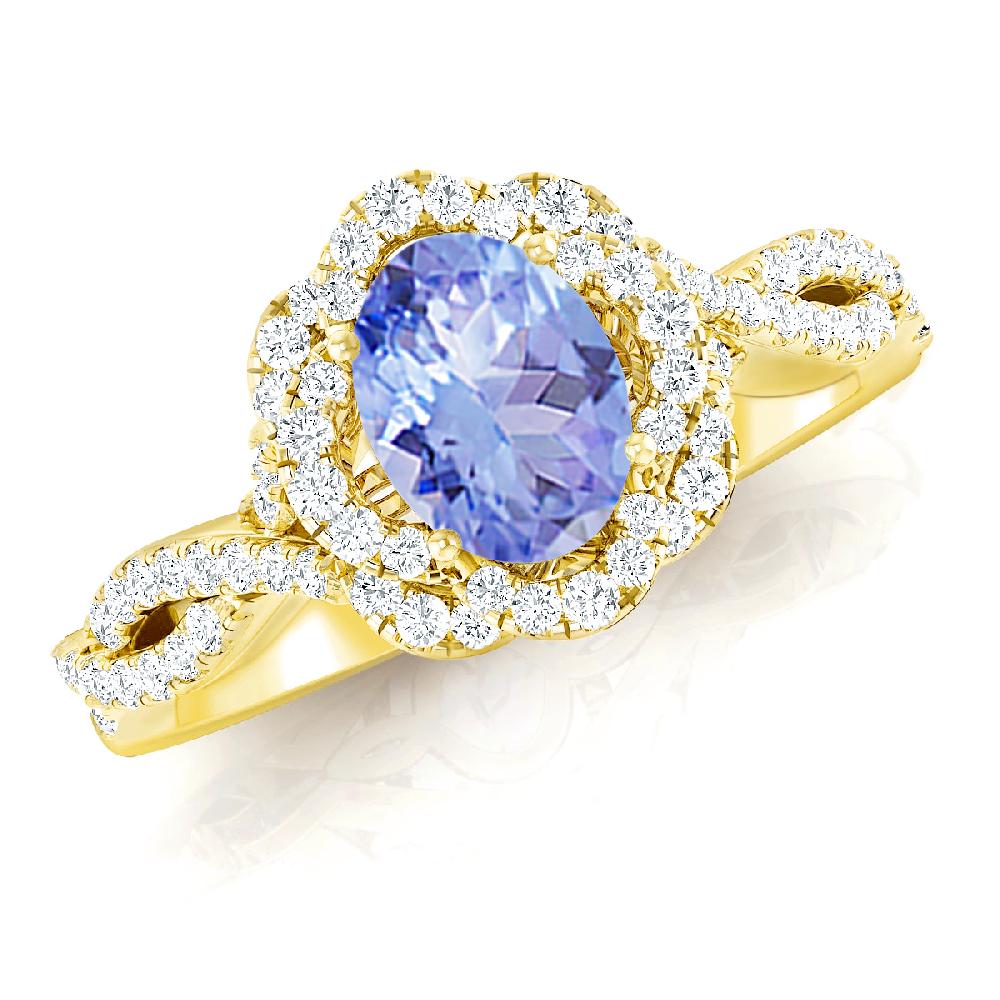 Yellow Gold - Tanzanite