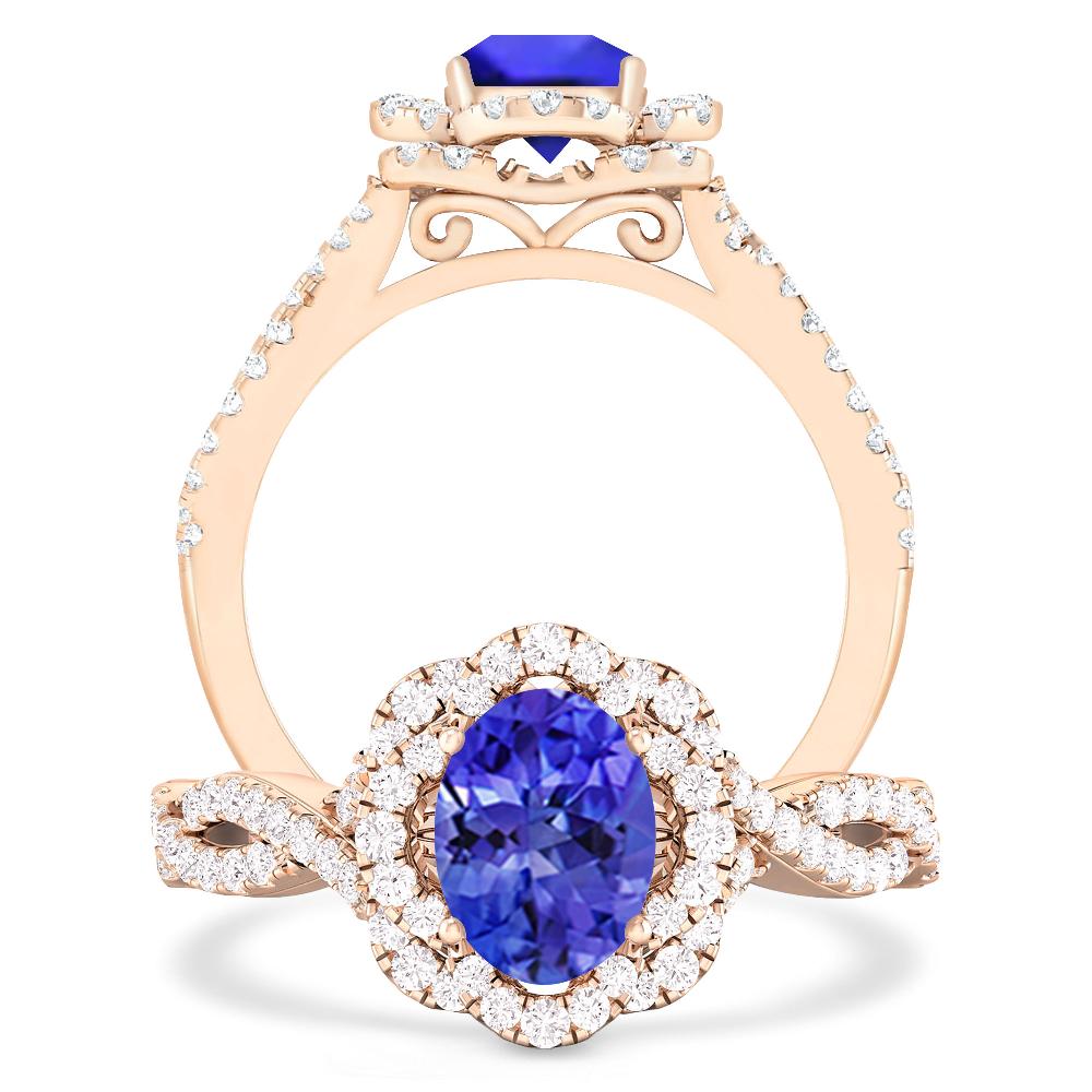 Rose Gold - Tanzanite