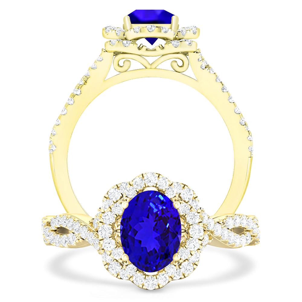 Yellow Gold - Tanzanite