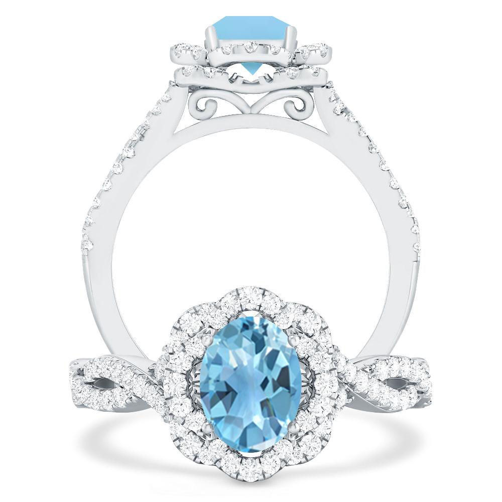 White Gold - Blue Topaz