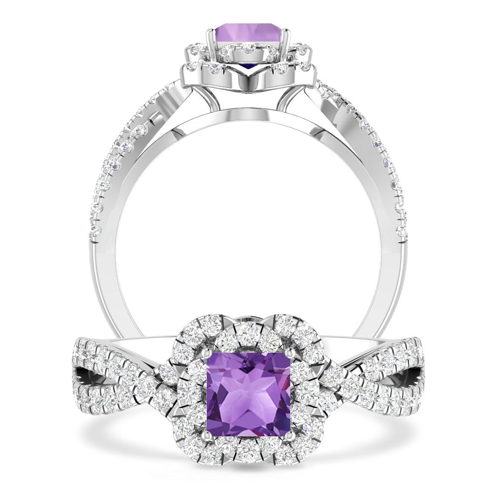 White Gold - Amethyst